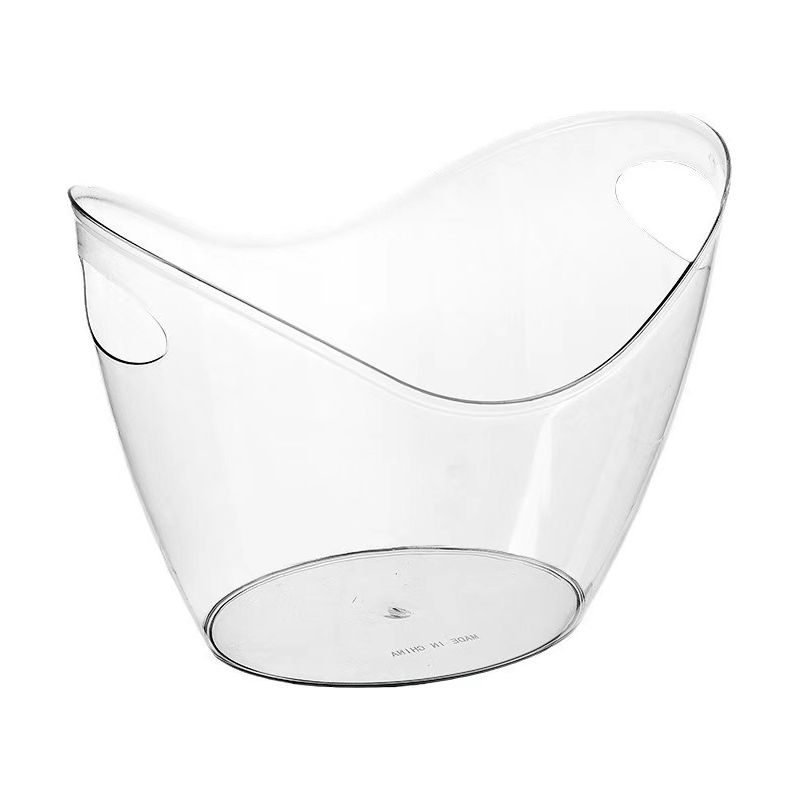 2er-set Weinkühler Und Party-getränkebehälter, Lebensmittelechter, Transparenter Acryl-eiskübel, 4-liter-aufbewahrungsbehälter, Transparenter Eiskübel