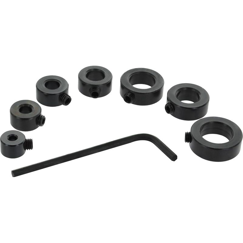 Bohreranschlag-set – Das Set Beinhaltet: 1/8", 3/16", 1/4", 5/16", 3/8", 7/16" Und 1/2" Mit Inbusschlüssel Zum Festziehen Der Anschlag-einstellschrauben (7 Teile)