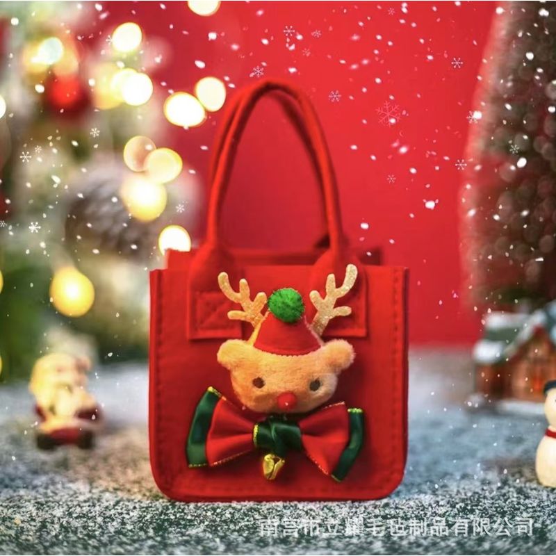 Weihnachtsgeschenktüten Mit Kordelzug, 2er-set, Tüten Zum Verpacken Von Weihnachtsleckereien, Geschenktüten Für Weihnachtsfeiern, Bonbontüten Mit Schleifen