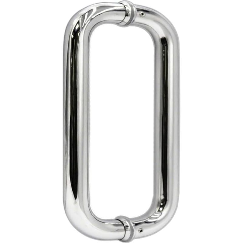 2 Stück 46cm Duschtürgriffe, Duschglastürgriffe Rücken An Rücken, Kompatibel Mit Dickem Glas, Geeignet Für Rahmenlose Duschtüren, Büro, Chrom-finish, Aus Edelstahl 304