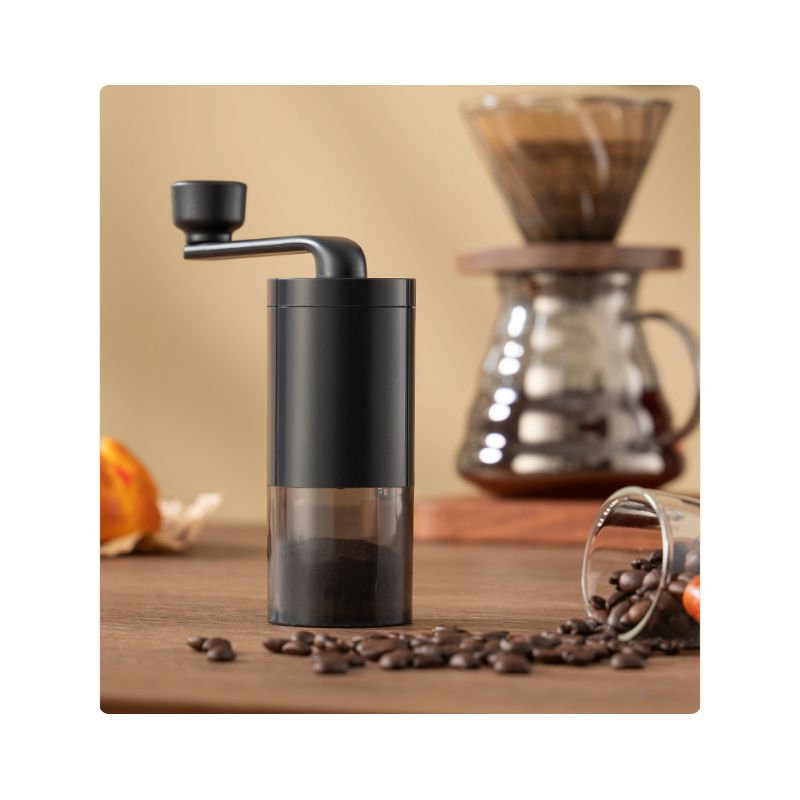 Tragbare, Handbetriebene Kaffee- Und Gewürzmühle, Kompakt Und Leicht, Für Den Heimgebrauch Mit Manueller Mahlmethode Und Aufgussmahlung.