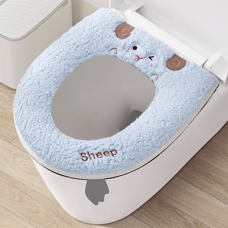 Weicher, Warmer Und Gepolsterter Toilettensitzbezug, Dickeres Toilettensitzkissen Für Das Badezimmer, Aus Dehnbarem Und Waschbarem Fasergewebe, Wiederverwendbar Und Einfach Zu Montieren.
