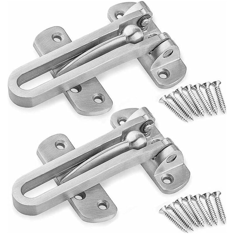 Bohrer-set, 2er-pack, Sicherheitstürbegrenzer Aus Stahl, Fenstergitter, Türriegel Ohne Kette Für Fenster Und Türen, Verhindert Einbrüche
