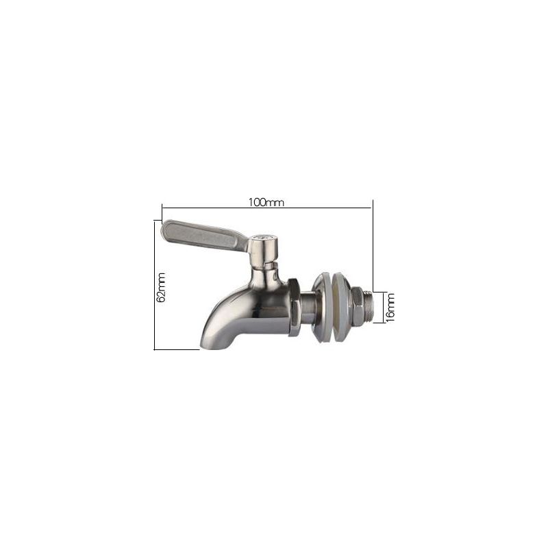 (16 Mm) Ersatzhahn Für Getränkespender, Hebelauslauf Aus Edelstahl, Kompatibel Mit Glasdosen, Fässern, Keramik, Wacker-wasserspender Und Filtersystemen