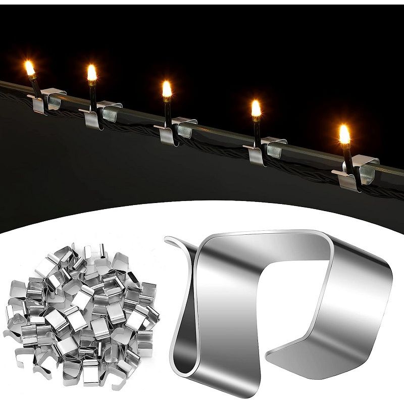 50 Haken Für Lichterkettenrinnen, Dekorative Clips Für Lichterketten, Befestigungszubehör Für Staubsauger-lichterhaken