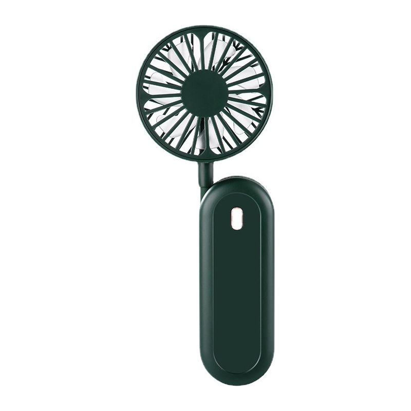 Tragbarer Nackenventilator (grün), 360° Freie Drehung, Mit 1200mah Wiederaufladbarem Akku, Leiser 3-stufiger Ventilator.