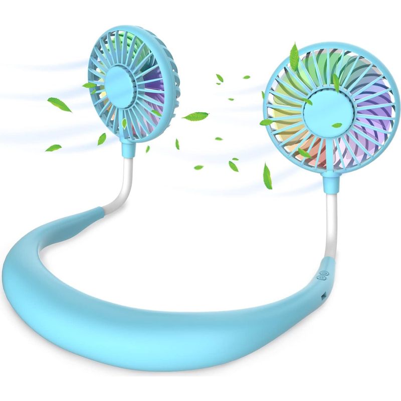Tragbarer Ventilator, Mini-usb-ventilator, Wiederaufladbarer Ventilator Mit Nackenband (3 Geschwindigkeitsstufen)