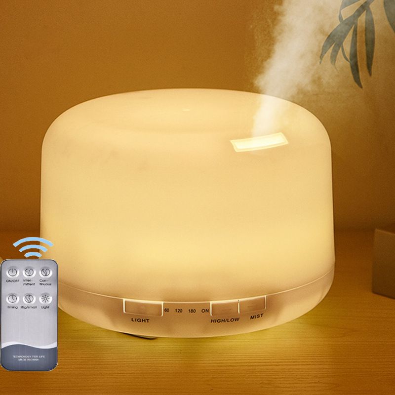 Aromatherapie-luftbefeuchter Mit Diffusor Für Ätherische Öle, 500 Ml, Mit Fernbedienung, 7-farbiges Led-licht