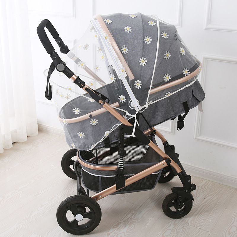 Moskitonetz Für Kinderwagen, Verschlüsseltes Moskitonetz Für Kinderwagen, Vollständige Abdeckung Mit Doppelreißverschluss, Atmungsaktives Und Faltbares Moskitonetz Für Kinderwagen
