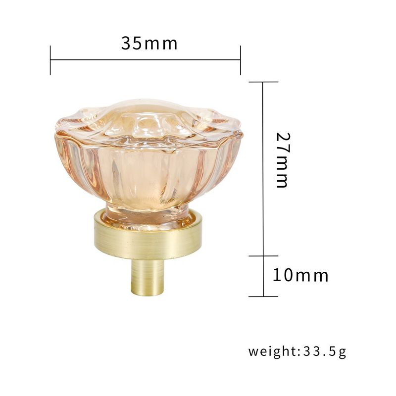 Schrankgriffe 2 Stück, Kristall-schubladengriffe, Glasgriffe Für Frisierte, Küchen, Badezimmer (blumen-champagner)