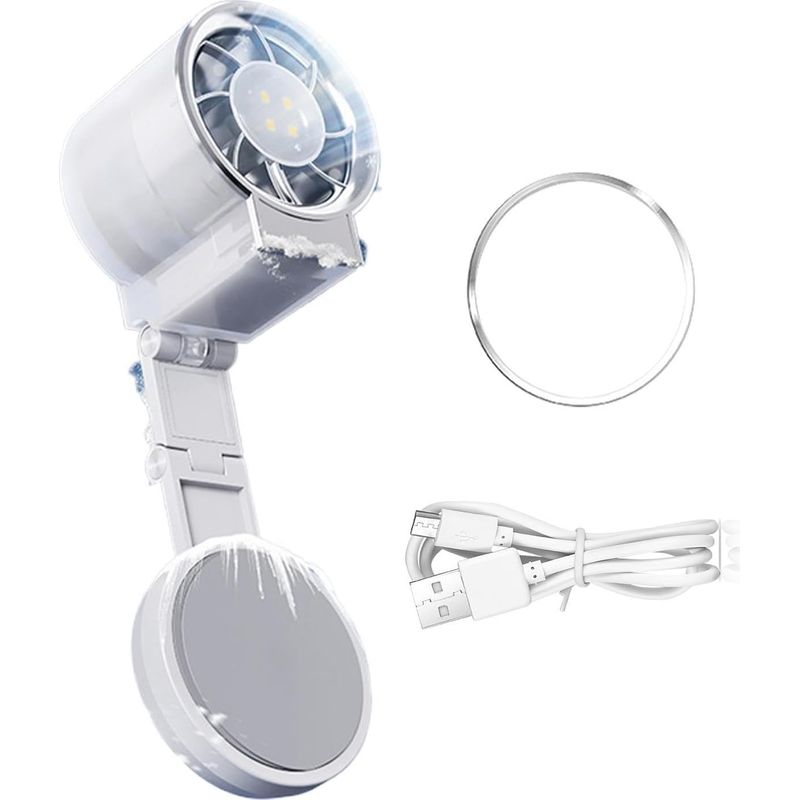 Kleiner, Tragbarer Ventilator, Verstellbar Und Per Magnet Wiederaufladbar, Ideal Für Zuhause, Büro, Reisen, Camping Usw.