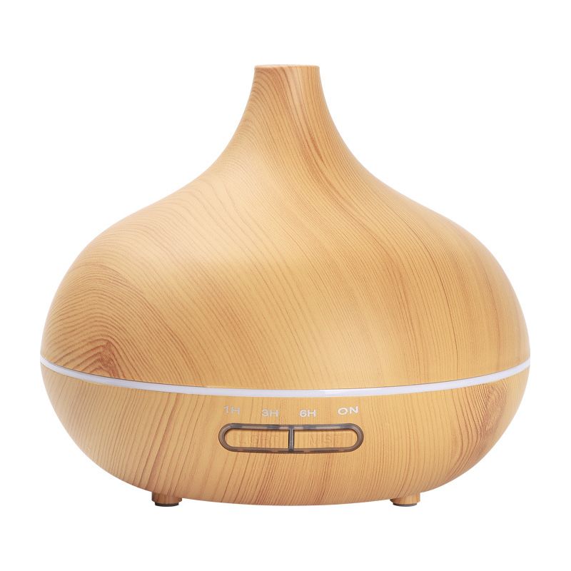 Aromadiffusor/luftbefeuchter (500 Ml), Holzoptik, Mit Farbwechselnder Led-beleuchtung Und 4 Timer-einstellungen. 165 X 145 Mm
