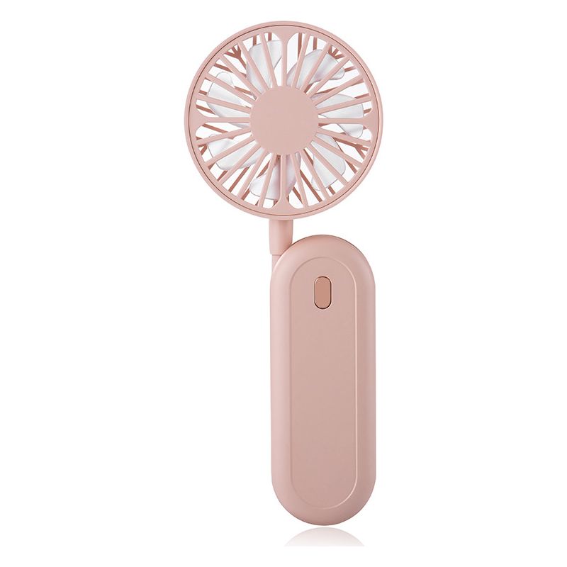 Tragbarer Nackenventilator (rosa), 360° Freie Drehung, Mit 1200 Mah Wiederaufladbarem Akku, Leiser 3-stufiger Ventilator.