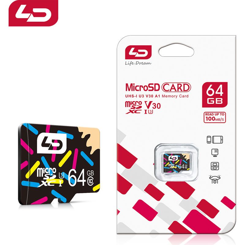 Ld, 64 Gb U1 Hochgeschwindigkeits-speicherkarte, Geeignet Für Mobiltelefone Und Tf-karten, Kompatibel Mit Drohnen Und Kameras