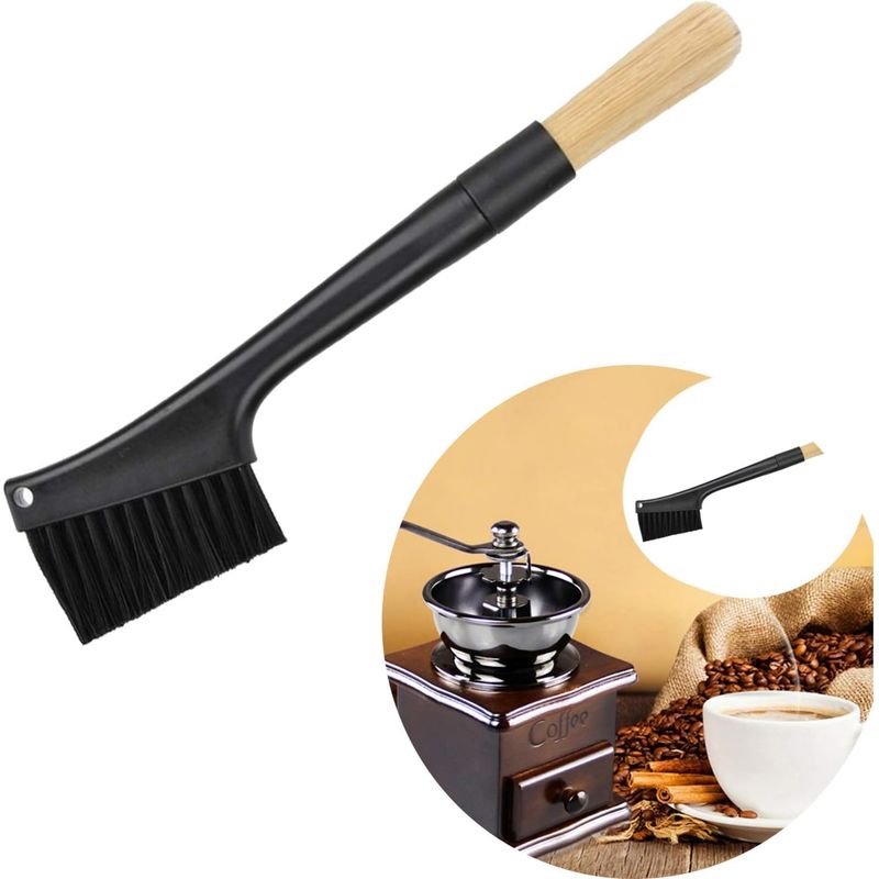 Reinigungsbürste Für Zweikopf-kaffeemühle, Abstaubbürsten-zubehör Für Barista-kaffeebohnenwerkzeuge H