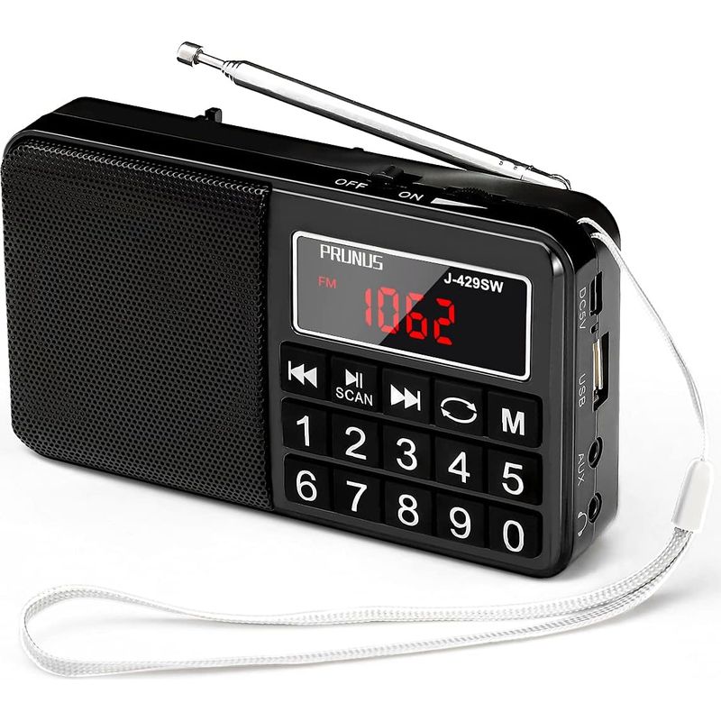 J-429sw Tragbares Radio Fm/am(mw)/sw/usb/micro-sd/mp3, Mit Großen Tasten Und Display, 1200 Mah Akku