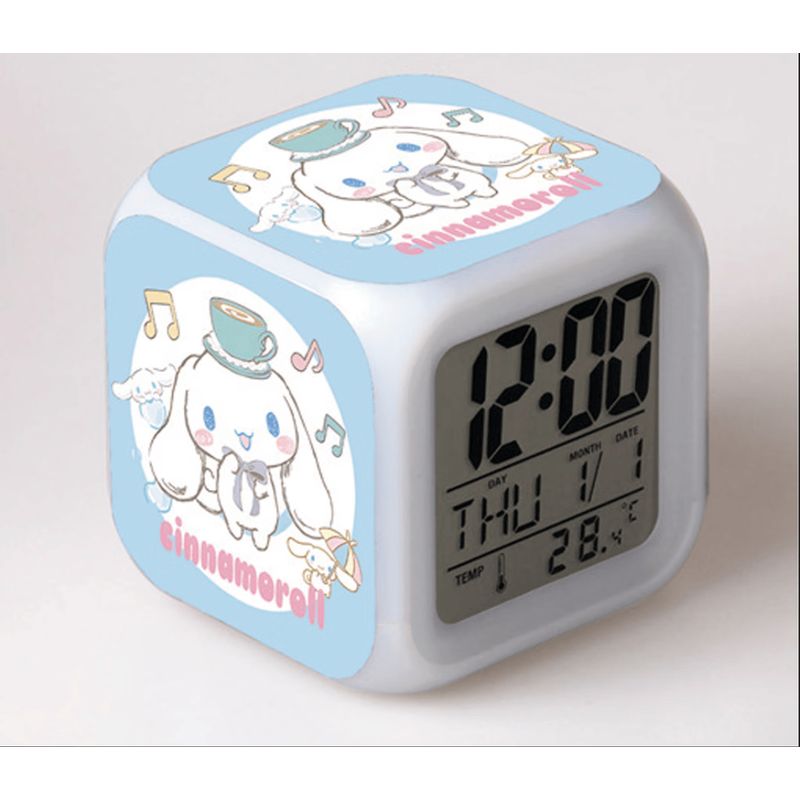 Kleiner, 8 Cm Großer, Gestickter, Animierter Led-digitalwecker Für Babybetten Und Kinderzimmer, Modell 12