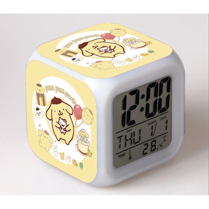 Kleiner, 3,8 Cm Großer, Gestickter, Animierter Led-digitalwecker Für Babybetten Und Kinderzimmer, Modell 14