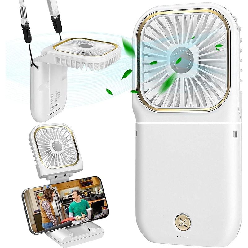 Leiser Mini-usb-ventilator Mit Usb-ladefunktion Und 3 Geschwindigkeitsstufen (weiß)