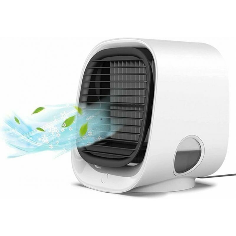 Mini-tragbare Klimaanlage, Weiß, 3-in-1, Ventilator, 3-stufige Persönliche Klimaanlage