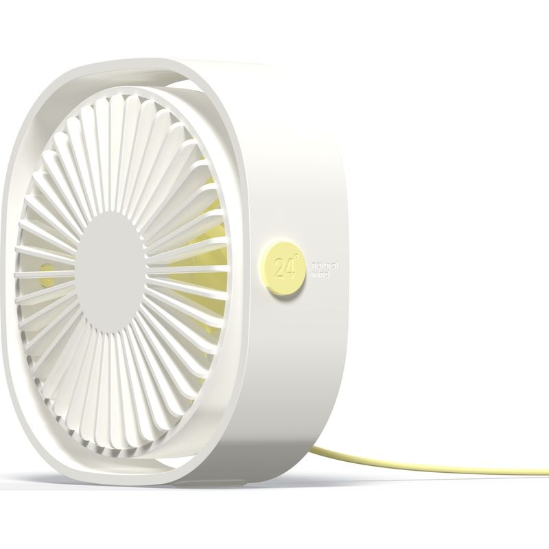 Tragbarer Mini-usb-ventilator, Leiser Tischventilator, 3 Geschwindigkeitsstufen, Usb-ventilator Für Homeoffice (weiß)