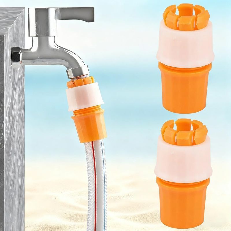 Set Mit 2 Schlauchverbindern Für Wasserhähne, Schnellkupplungsadapter, 20-mm-schnellkupplungen Aus Kunststoff