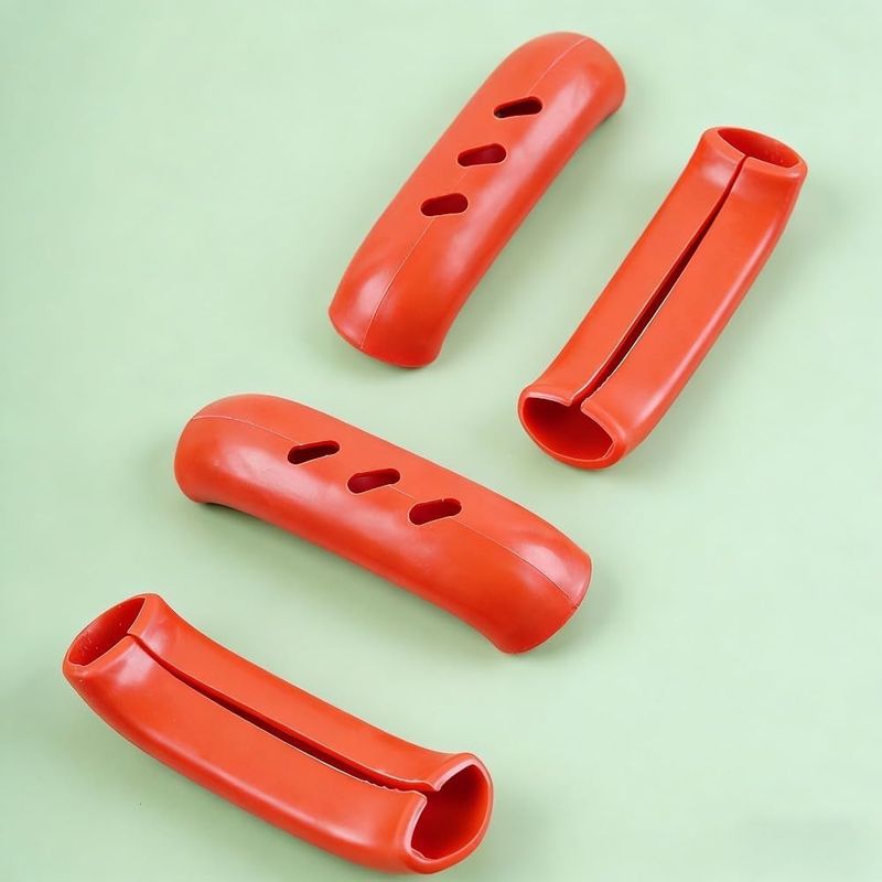 4-teiliges Set Silikon-griffüberzüge Für Töpfe Und Pfannen, Hitze- Und Abriebfest, Für Tontöpfe, Auflaufformen, Kochtöpfe, Herdplatten Und Den Küchengebrauch, Rot