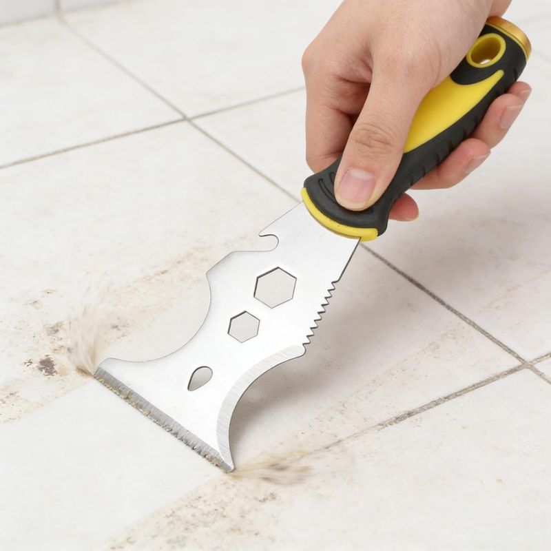 15-in-1 Multifunktions-spachtel Aus Edelstahl, 7,6 Cm, Robuster Spachtel Zum Reinigen Von Böden Und Wänden Sowie Zum Entfernen Von Klebstoffen, Silber