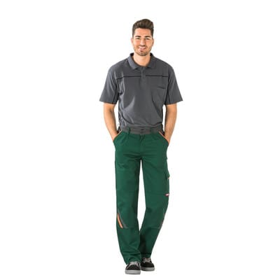 Bundhose 2422 grün/orange/schiefer, Größe 40