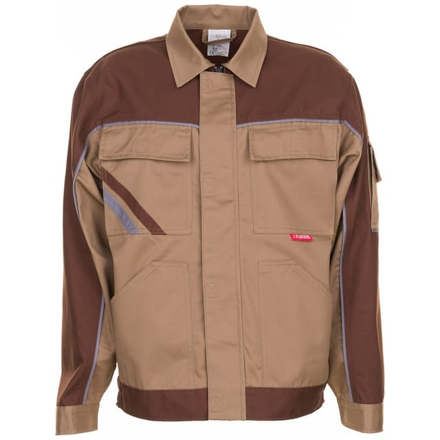 Bundjacke 2314 khaki/braun/zink, Größe 46