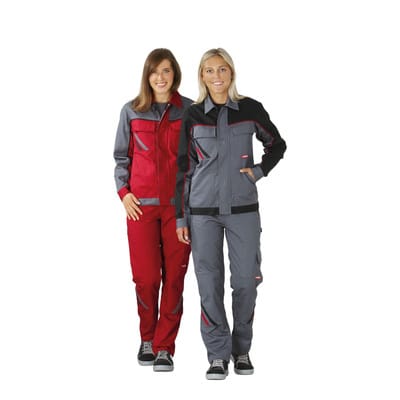 Damen Bundjacke rot/schiefer/schwarz, Größe 36
