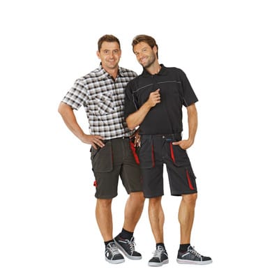 Shorts oliv/rot, Größe XL