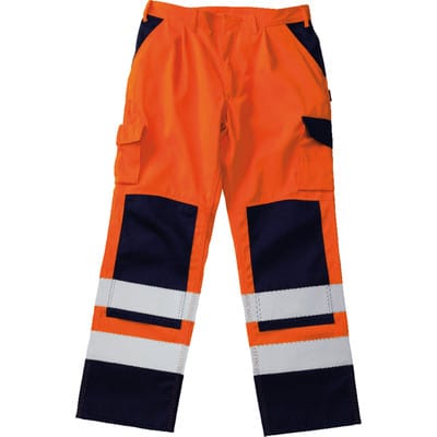 Warnschutz-Bundhose Olinda 07179-470, warnorange/marineblau, Größe C56, 82