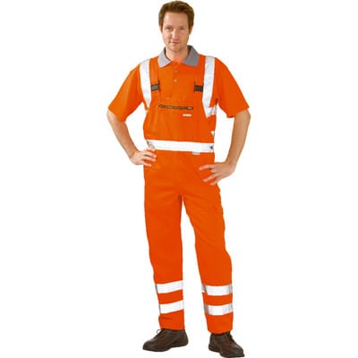 Latzhose 2021 warnorange, Größe 28