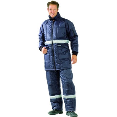 Wetter- und Kälteschutzparka Kühlhaus 5121 marine, rot, Größe S