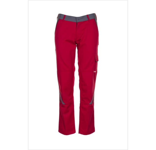 Damen Bundhose rot/schiefer/schwarz, Größe 36