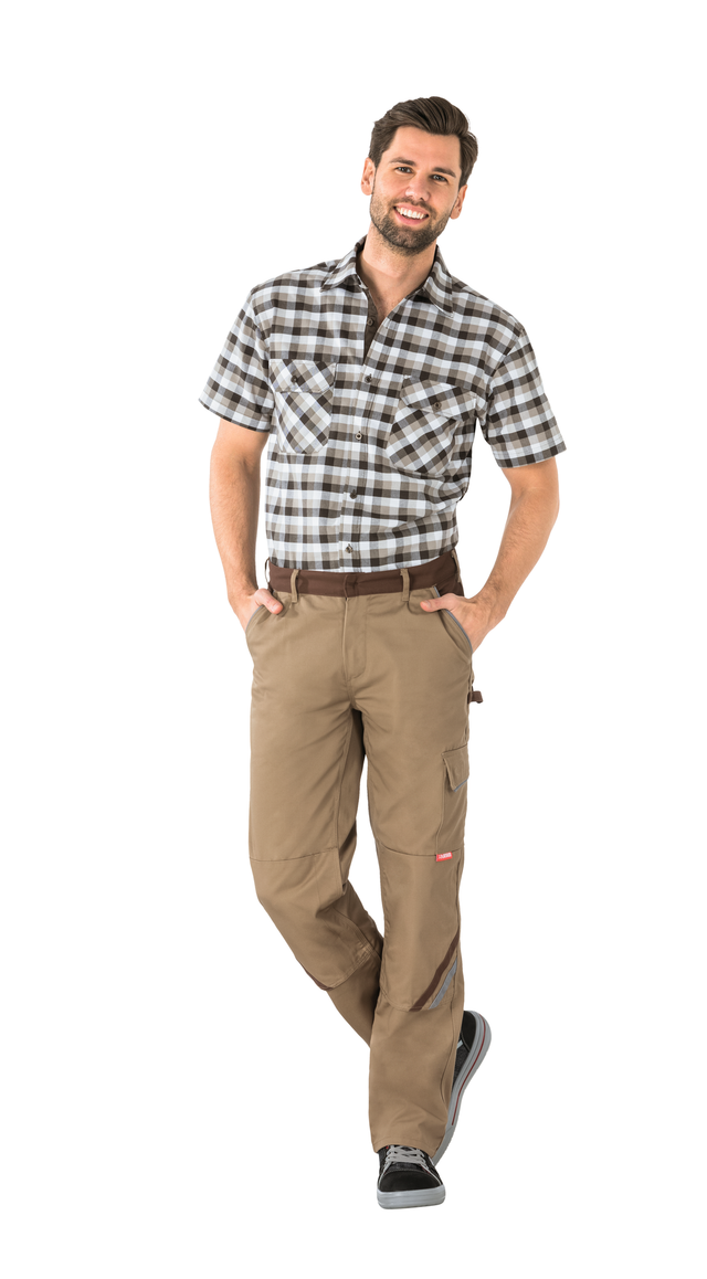 Bundhose 2324 khaki/braun/zink, Größe 28
