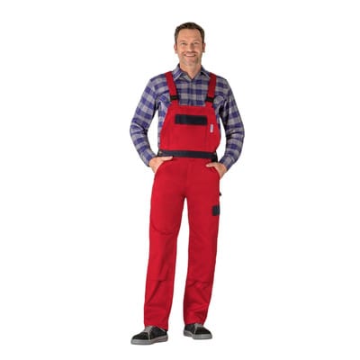 Latzhose 1223 rot/marine, Größe 90