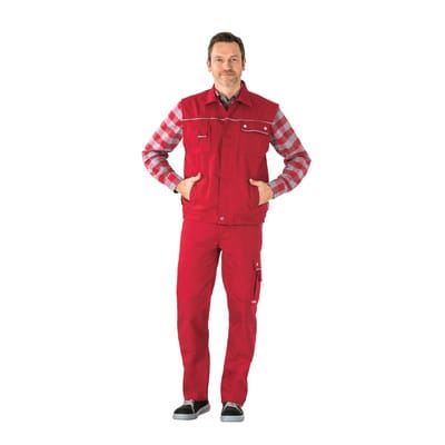 Arbeitsweste 2167 rot/rot, Größe S
