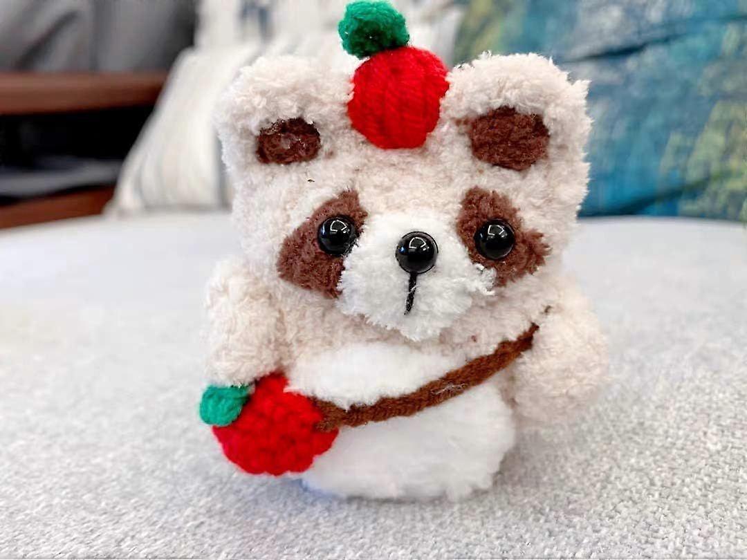 Handgestrickte Plüsch-waschbärhülle, Niedlich Und Weich, Kompatibel Mit Airpods 1 Und 2. Cartoon-design Für Mädchen.