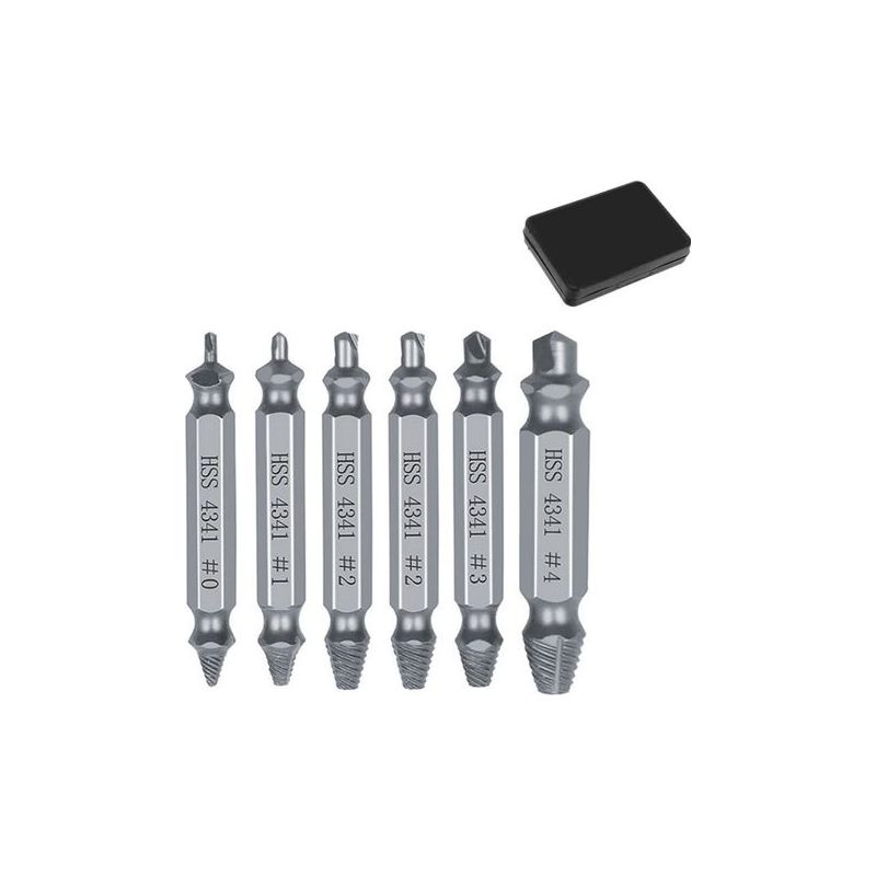 6-teiliges Set Zum Entfernen Beschädigter Schrauben, Bolzen Und Muttern, Aus Hss 4341 Stahl, Diy-design, Geeignet Für Alle Bohrmaschinen, Handwerker