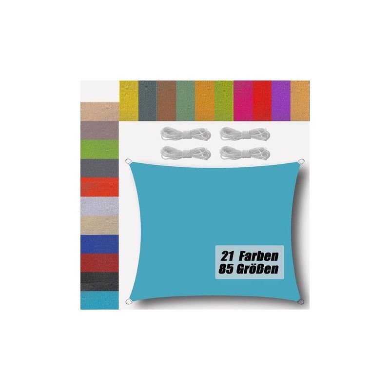 Rechteckiges Sonnensegel 2 X 3 M – 100 % Wasserdichtes Polyester – 95 % Uv-schutz – Schräge Montage Empfohlen