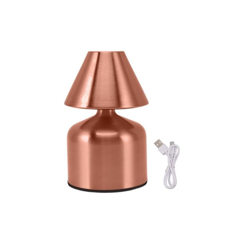 3-w-touch-schreibtischlampe Mit Stufenloser Dimmfunktion, 1800 Mah Akku, Kabellos, 3 Farben, Wiederaufladbar, Nachttischlampe, Schreibtischlampe, Für Bars, Roségold