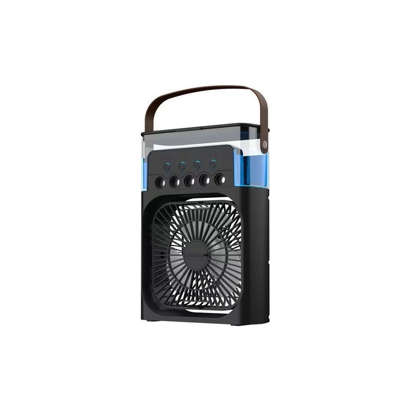 Tragbare 4-in-1-klimaanlage – Ventilator, Luftbefeuchter, Luftkühler – 600 Ml, 3 Geschwindigkeitsstufen, 3 Nebelmodi, 7 Farben – Fürs Büro