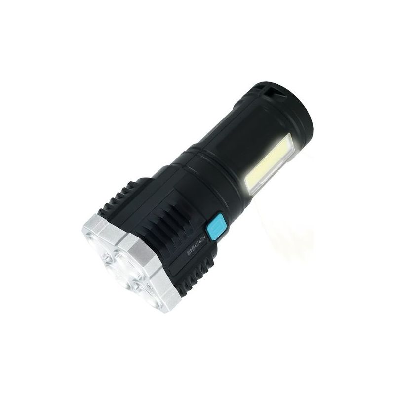 Wiederaufladbare Led-taschenlampe, 4 Modi, Wasserdicht, 1200 Lm. Leistungsstarke, Wiederaufladbare 4-docht-taschenlampe Mit Zwei Leuchtmodi Für Zuhause, Camping, Wandern Und Notfälle.
