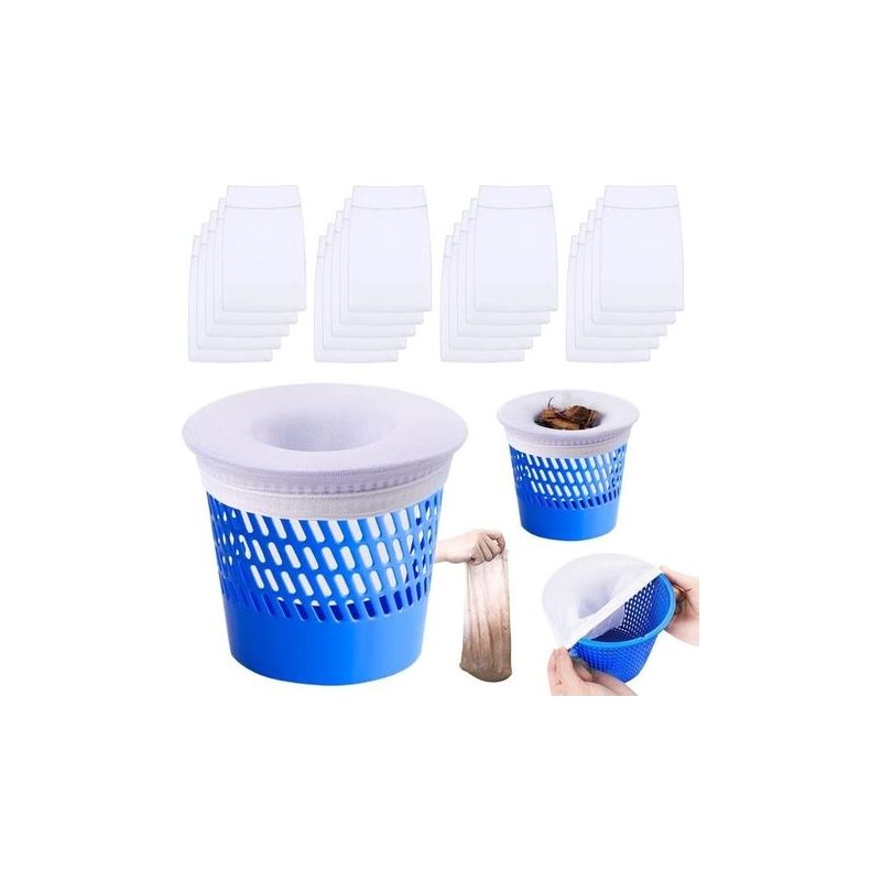 20er-packung Poolskimmersocken – Ultradünnes Nylongewebe – 22 X 13 Cm – Entfernt Blätter, Haare Und Schmutz