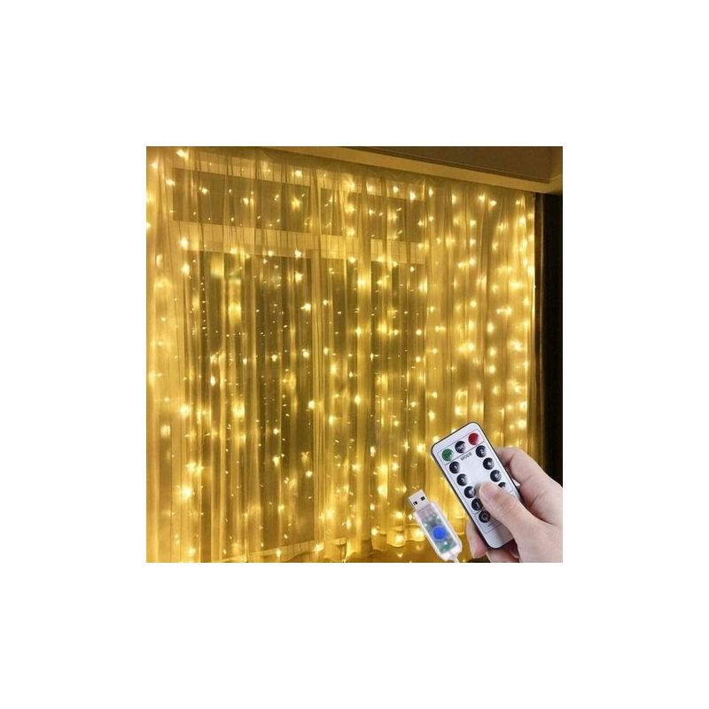 3x3 M Lichterkette Für Den Außenbereich, 300 Leds, Usb-anschluss, Weihnachtsdekoration Für Fenster