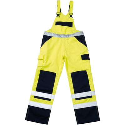 Warnschutz-Latzhose Barras 07169-470, warngelb/marineblau, Größe C46, 76