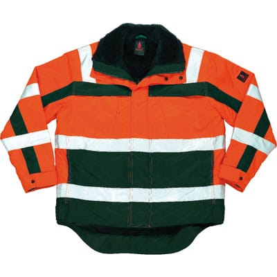 Pilotjacke Teresina, orange/grün, Größe L