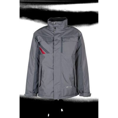 Winterjacke zink/schiefer/rot, Größe L